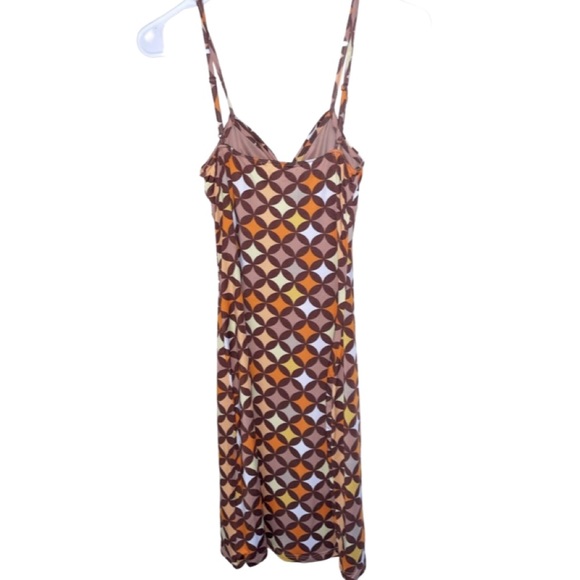 “NO COMMENT” Retro Geo Printed Mini Dress - Picture 3 of 3